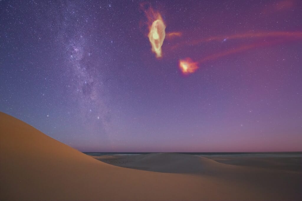 Magellanic Stream arcing over Milky Way may be five times closer than previously thought